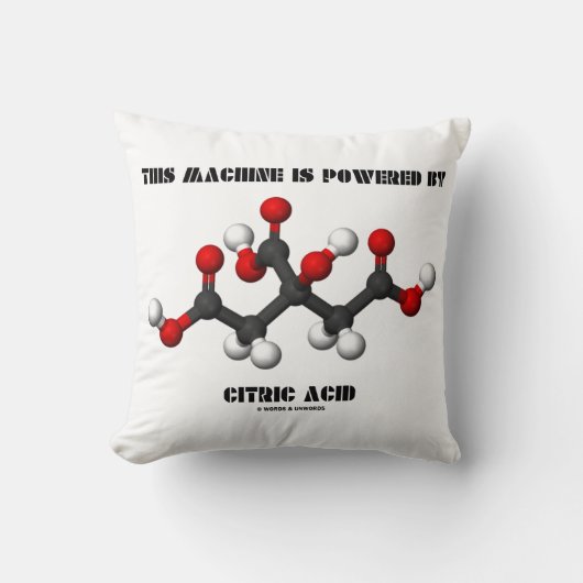 この機械はクエン酸化学で動く クッション (正面)