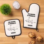 この機械はグルコース化学を動力とする 鍋つかみ&鍋敷きセット (トップダウン)