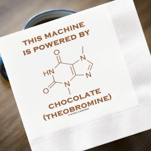 この機械はチョコレートテオブロミンで動いている スタンダードカクテルナプキン