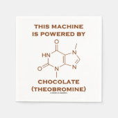 この機械はチョコレートテオブロミンで動いている スタンダードカクテルナプキン (正面)