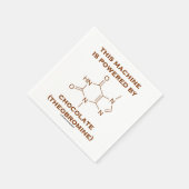 この機械はチョコレートテオブロミンで動いている スタンダードカクテルナプキン (角)