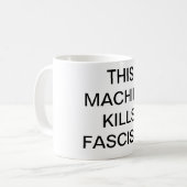 この機械はファシストのマグを殺します コーヒーマグカップ (正面左)