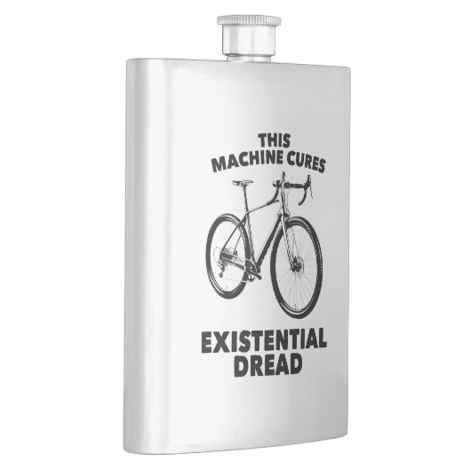 この機械は実存恐怖自転車を扱う フラスク (右)