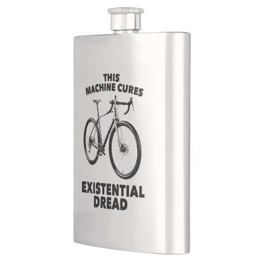 この機械は実存恐怖自転車を扱う フラスク (左)