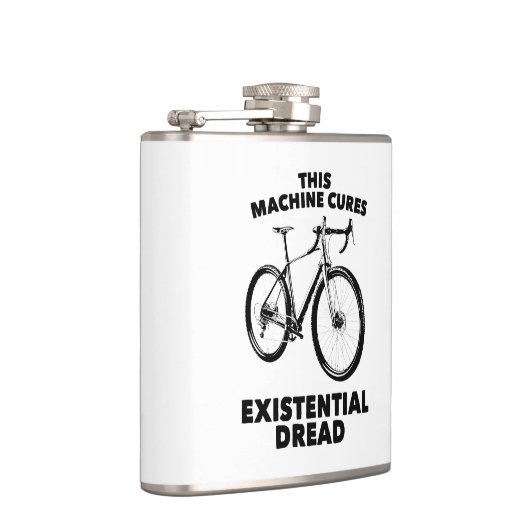 この機械は実存恐怖自転車を扱う フラスク (右)