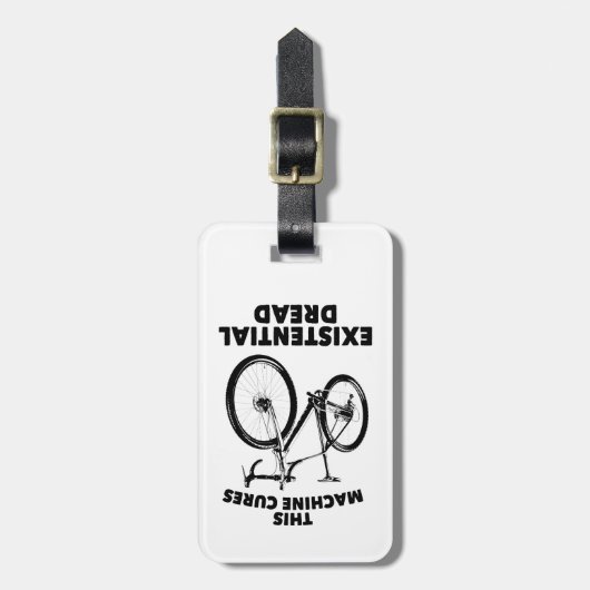 この機械は実存恐怖自転車を扱う ラゲッジタグ (正面縦)