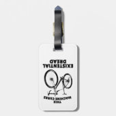 この機械は実存恐怖自転車を扱う ラゲッジタグ (裏面縦)