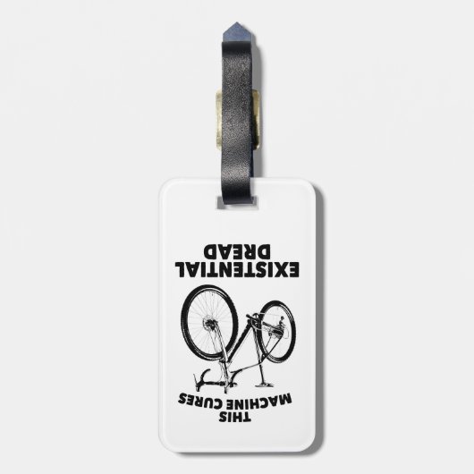 この機械は実存恐怖自転車を扱う ラゲッジタグ (裏面縦)