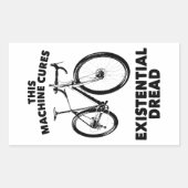 この機械は実存恐怖自転車を扱う 長方形シール (正面)