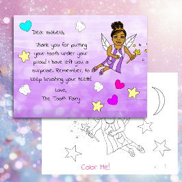 この歯の妖精に子どもの名前を追加する ポストカード