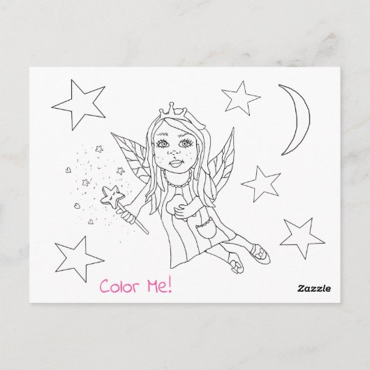 この歯の妖精カードに子供の名前を追加 ポストカード (裏面)