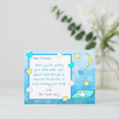 この歯の妖精カードに子供の名前を追加 ポストカード (スタンド正面)