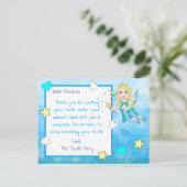 この歯の妖精カードに子供の名前を追加 ポストカード (スタンド正面)