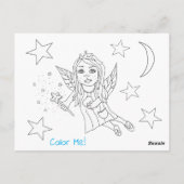 この歯の妖精カードに子供の名前を追加 ポストカード (裏面)