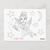 この歯の妖精カードに子供の名前を追加 ポストカード (裏面)