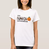 この母はカボチャが可愛いハロウィンママが大好き Tシャツ (正面)