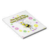 この母はクイーンビーの毎日の蜂と花 ノートパッド (アングル)