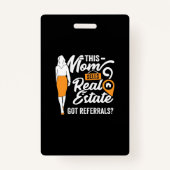 この母は不動産を実在売る バッジ (正面)