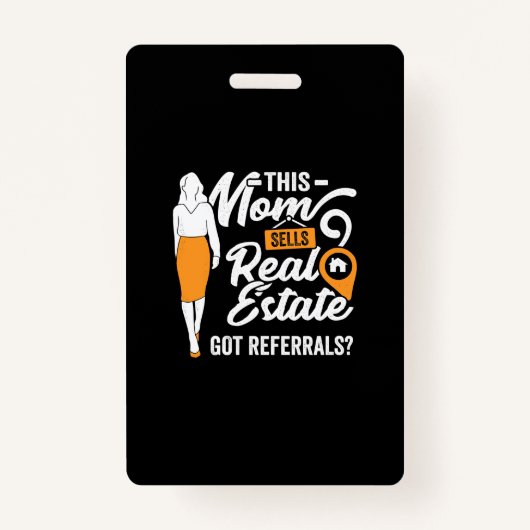 この母は不動産を実在売る バッジ (正面)