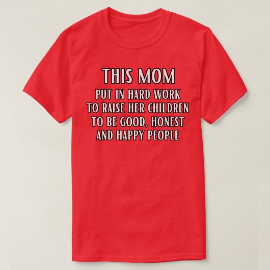 この母は子どもを育てる懸命の仕事を始めた Tシャツ (デザイン正面)