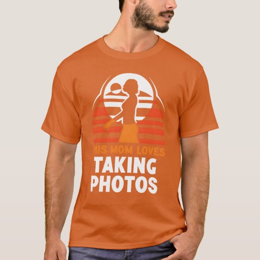 この母は愛する写真母の写真ファン Tシャツ (正面)