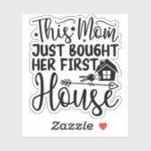 この母は買初めの家の母おもしろいさん シール (シート)