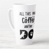 この母親が必要としているのはコーヒーと彼女の犬 カフェラテマグ (左アングル)