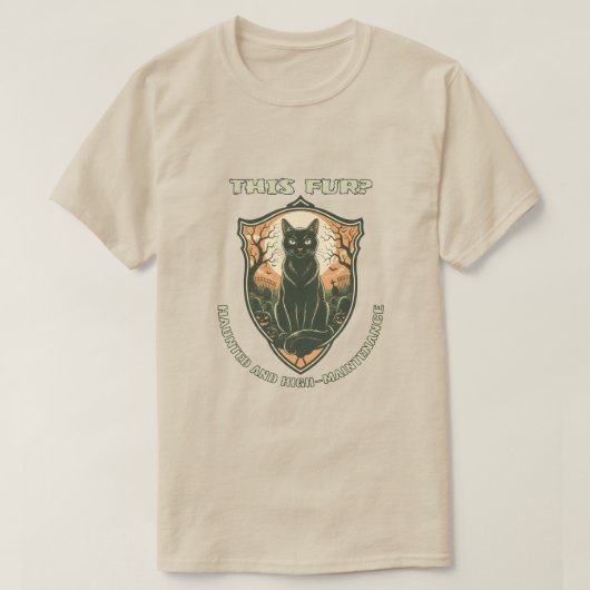 この毛皮?いやがらせとハイスペックなお手入れ Tシャツ (デザイン正面)