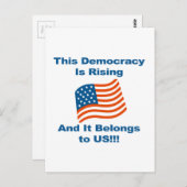 この民主主義は上昇しており、私たちのものだ! ポストカード (正面/裏面)