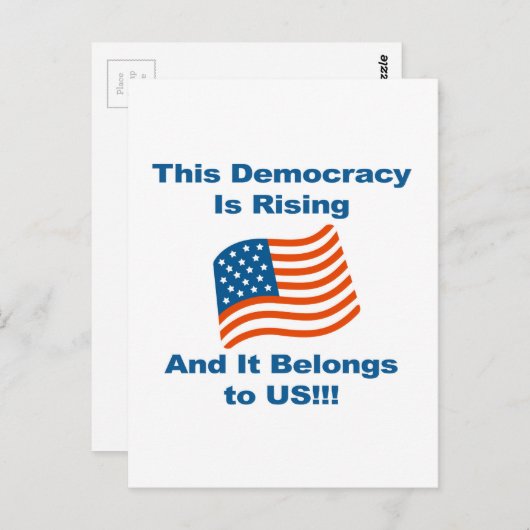 この民主主義は上昇しており、私たちのものだ! ポストカード (正面/裏面)