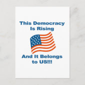 この民主主義は上昇しており、私たちのものだ！ ポストカード (正面)