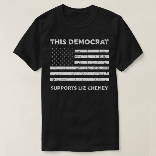 この民主党はリズ・チェニーを支持 Tシャツ (デザイン正面)