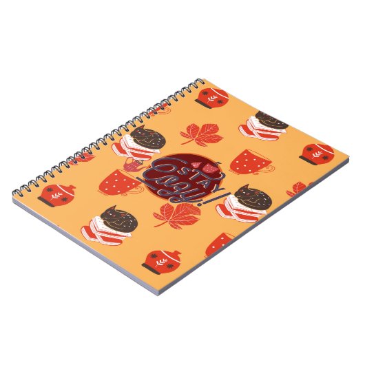 この民俗ハイゲキャットと一緒に居心地の良い秋 ノートブック (左側)