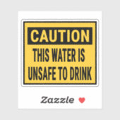 この水は飲み水に安全でないよう注意する シール (シート)