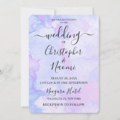 この水彩画の背景をカスタマイズ 招待状 (正面)