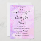 この水彩背景をカスタマイズする 招待状 (正面)