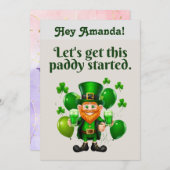 この水田を取り出そう – セント・パトリックのデイカード 招待状 (正面/裏面)