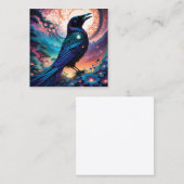 この波立ったシルエットイラストレーションは単に峡谷である スクエア名刺 (正面/裏面)