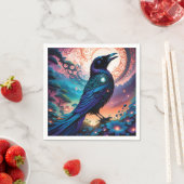 この波立ったシルエットイラストレーションは単に峡谷である スタンダードカクテルナプキン (インサイチュ)