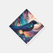 この波立ったシルエットイラストレーションは単に峡谷である スタンダードカクテルナプキン (角)