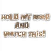 この泥をビールで見る シール (正面)