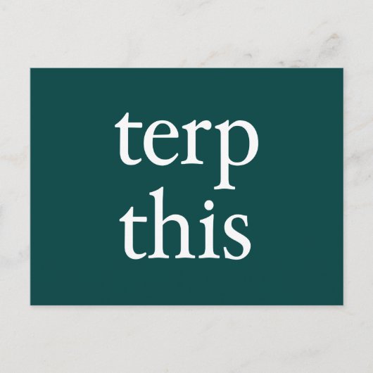 この濃いはがきをテルプ ポストカード (正面)