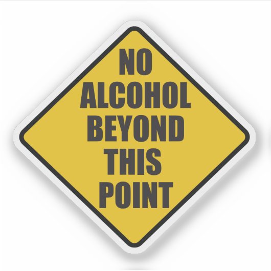 この点のドアの向こうにはアルコールがない シール (正面)