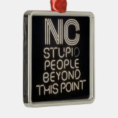 この点ネオンの看板を超えて愚かおもしろいな人はいない メタルオーナメント (右)