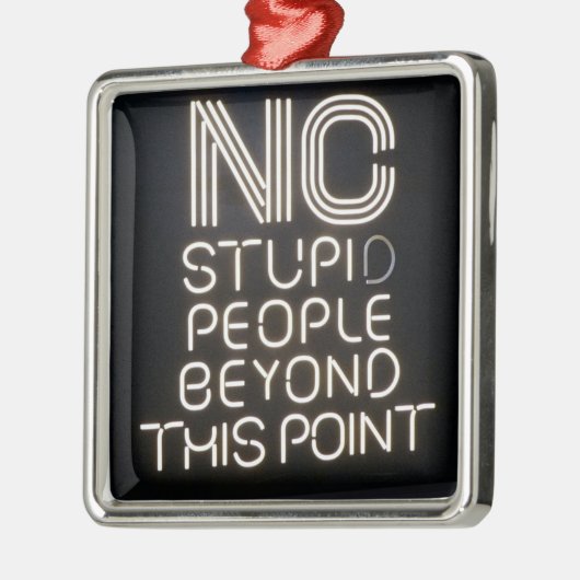 この点ネオンの看板を超えて愚かおもしろいな人はいない メタルオーナメント (左)