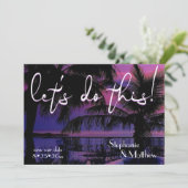 この熱帯のヤシの木で日付を保存しよう 招待状 (スタンド正面)