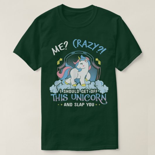 この熱狂するユニコーンとSlを降ろすべきよ Tシャツ (デザイン正面)