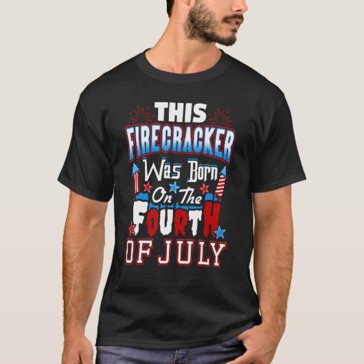 この爆竹生まれは7月4日Biにあった Tシャツ (正面)