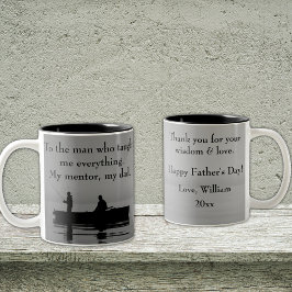 この父の日にパパを思い出しなさい。2トーンのマグカップ。 ツートーンマグカップ
