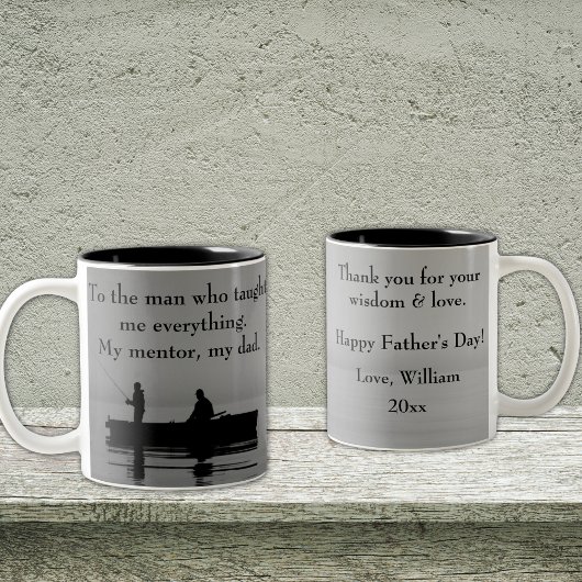 この父の日にパパを思い出しなさい。2トーンのマグカップ。 ツートーンマグカップ